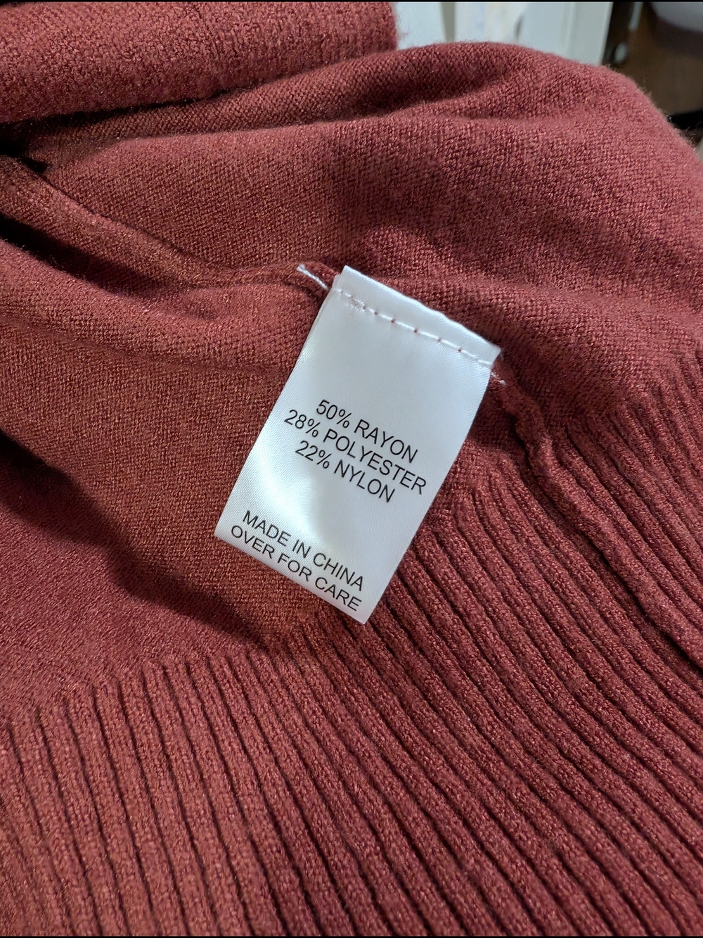 Rust Button-Front V-Neck Cardigan - Picture 5 of 6